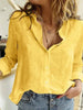 Camisa Manga Longa Milena -  Amarelo-XXG - marmane.com